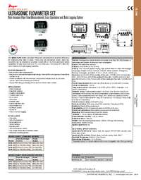 Thumbnail of document Data Sheet - UFC Ultrasonic Flowmeter Set